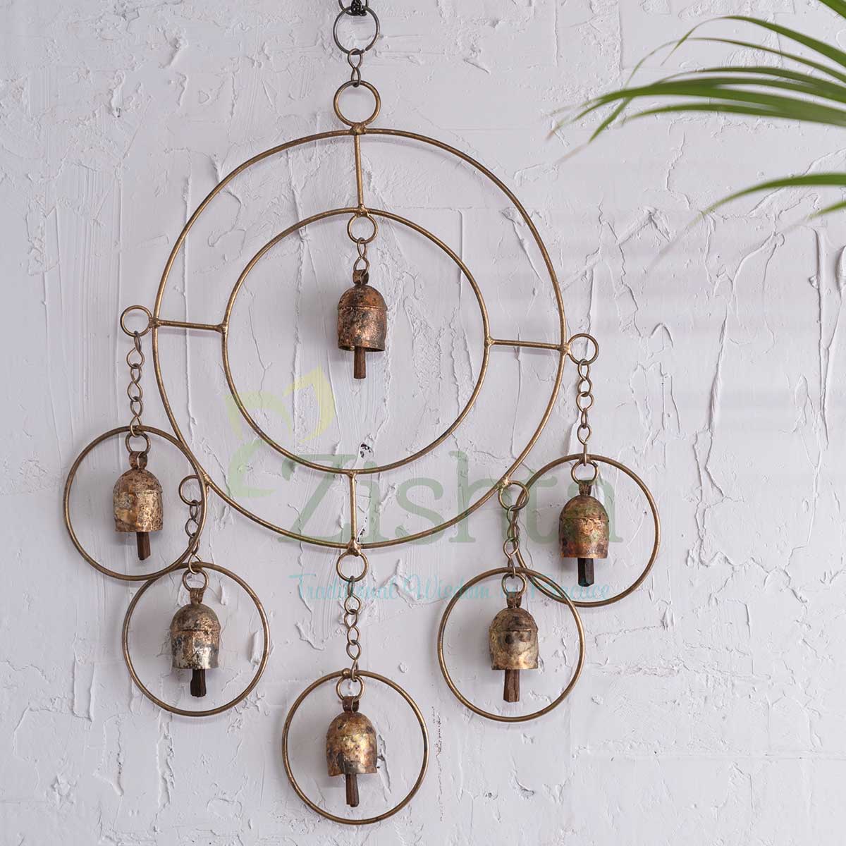 Copper Coated Iron Chimes- Round Jhumar 6