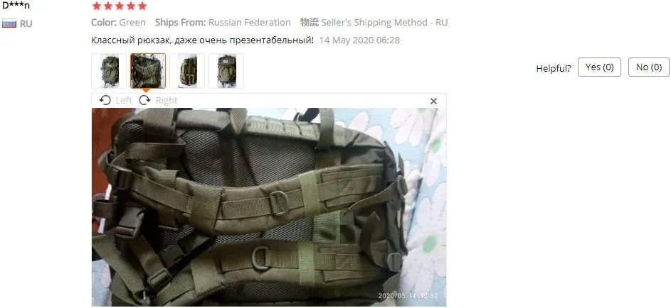 Large Capacity Waterproof Tactical Backpack for Men, 3P Softback, Outdoor Bug Rucksack, Hiking, Camping, Hunting Bags, 50L