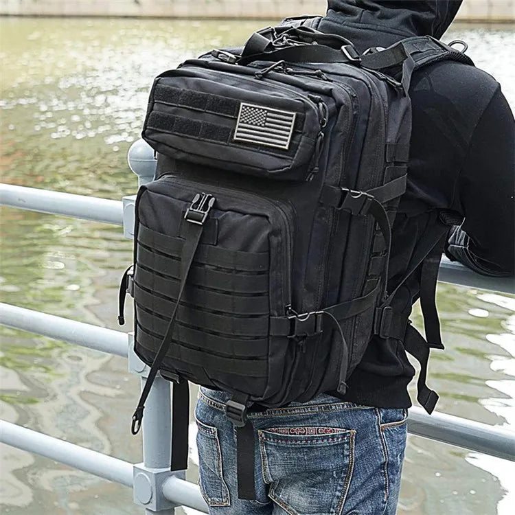 Large Capacity Waterproof Tactical Backpack for Men, 3P Softback, Outdoor Bug Rucksack, Hiking, Camping, Hunting Bags, 50L