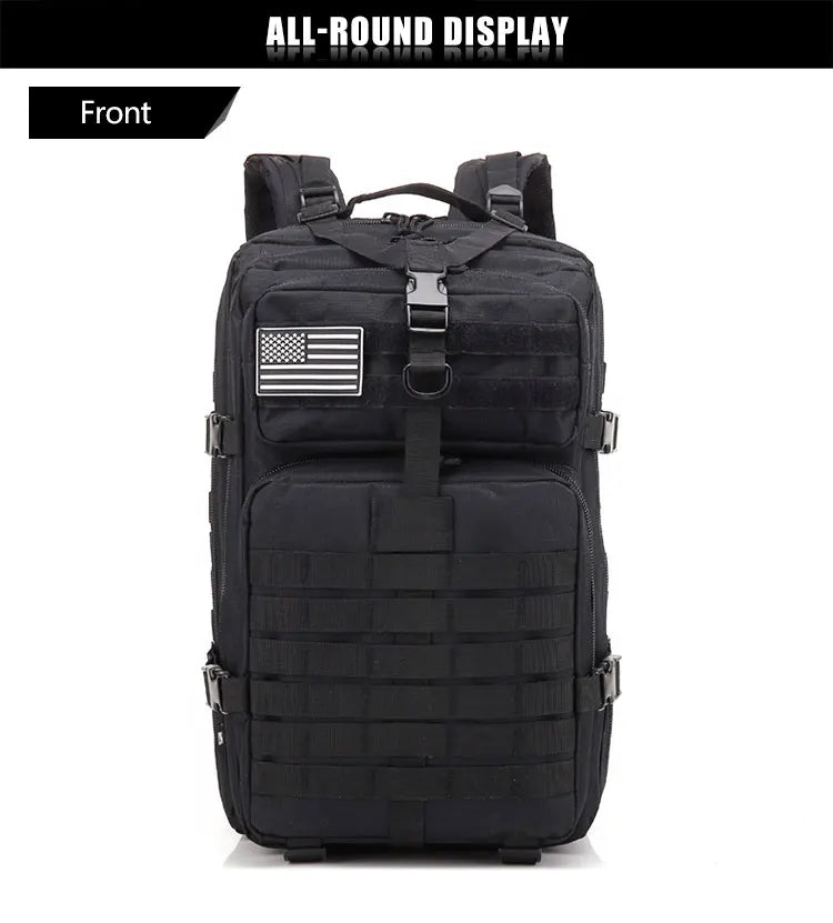 Large Capacity Waterproof Tactical Backpack for Men, 3P Softback, Outdoor Bug Rucksack, Hiking, Camping, Hunting Bags, 50L