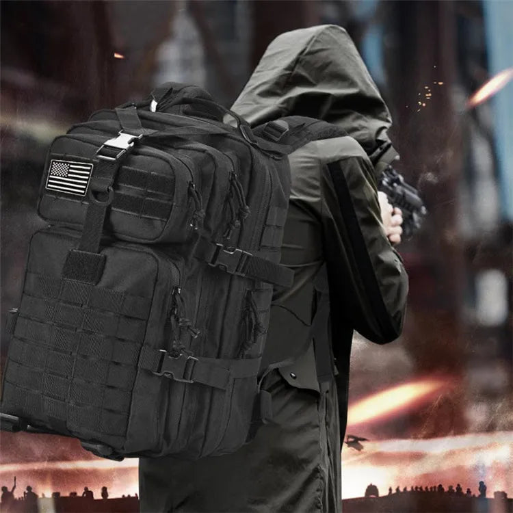 Large Capacity Waterproof Tactical Backpack for Men, 3P Softback, Outdoor Bug Rucksack, Hiking, Camping, Hunting Bags, 50L