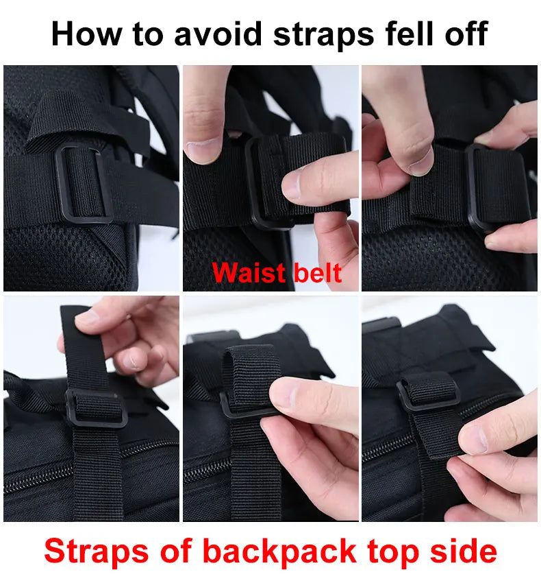 Large Capacity Waterproof Tactical Backpack for Men, 3P Softback, Outdoor Bug Rucksack, Hiking, Camping, Hunting Bags, 50L