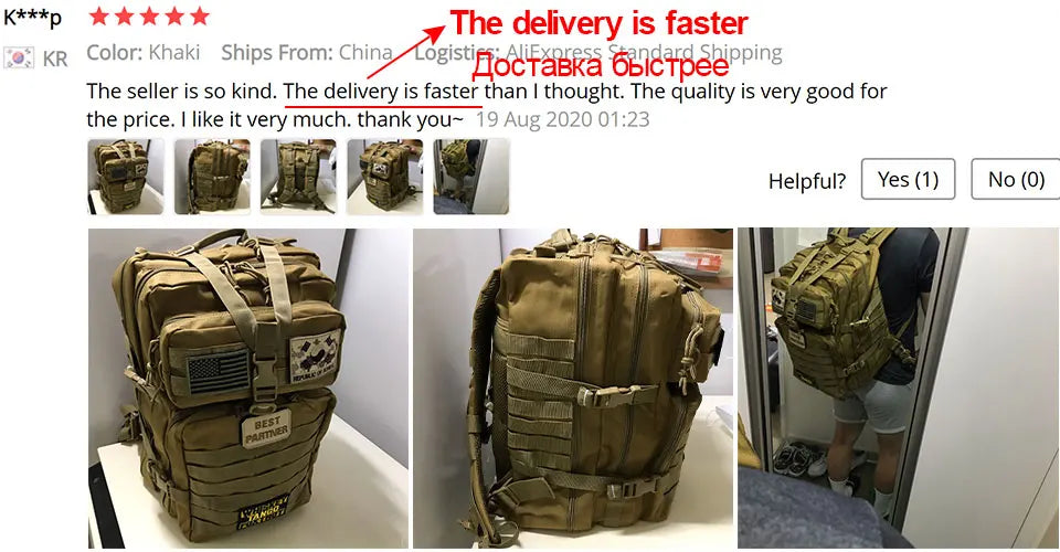 Large Capacity Waterproof Tactical Backpack for Men, 3P Softback, Outdoor Bug Rucksack, Hiking, Camping, Hunting Bags, 50L