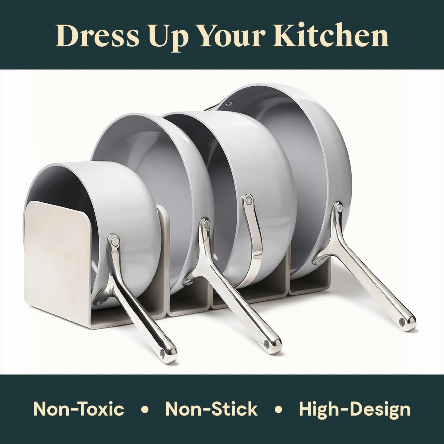 CARAWAYHOME  High Quality  Press Ceramic Non Stick Coating Aluminium Utensils Kitchen Set With Stainless Steel Handle