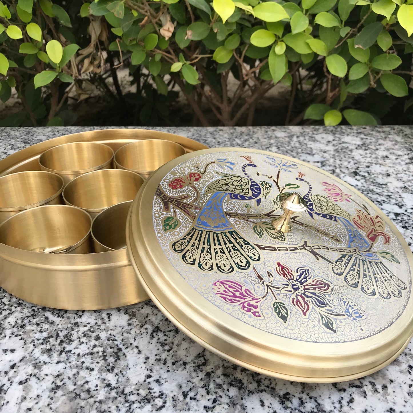 Brass Masala Box - Sama Homes