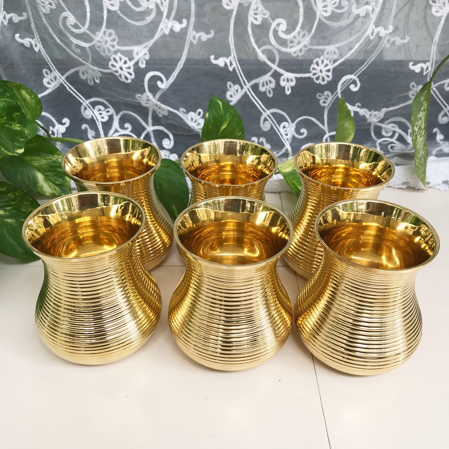 Brass Antique Design Glasses
