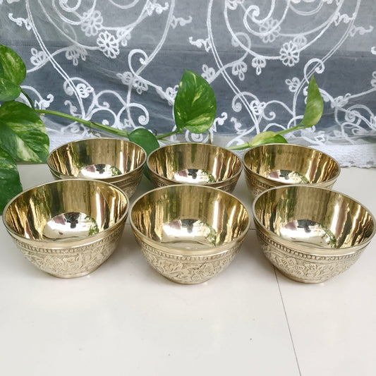 Brass bowl Set of 6 