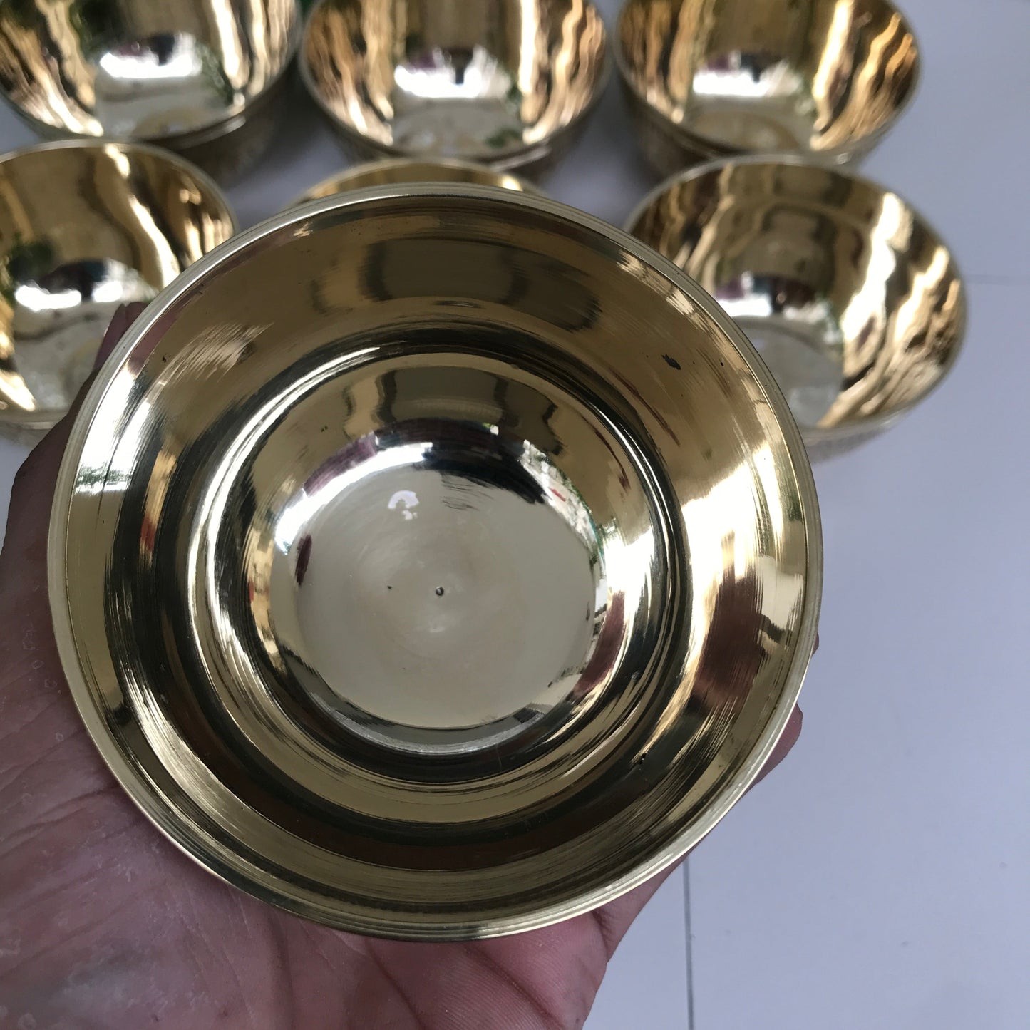 Set of 6 Brass Bowls | Premium Handcrafted Indian Kitchenware for Dining, Serving & Décor