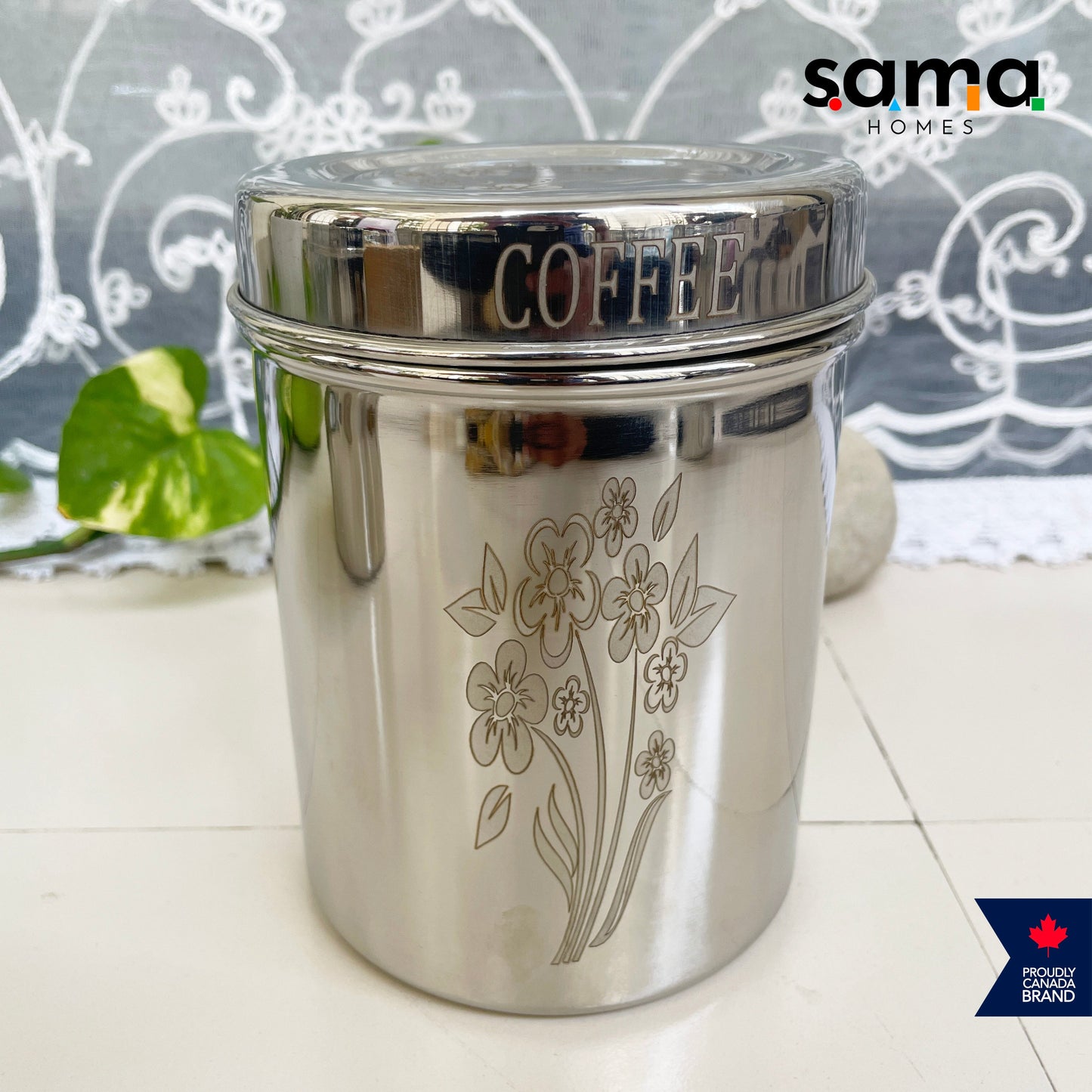 Stainless Steel Storage Tea/Coffee/Sugar Container Set Stainless Steel Storage Coffee Container