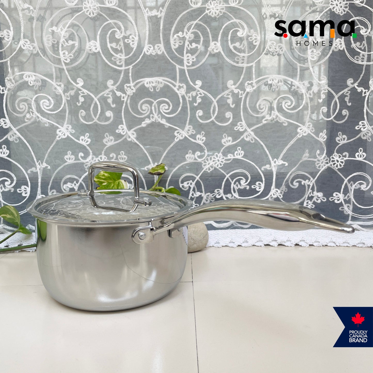 Stainless Steel Triply Sauce Pan with Lid | Premium Cookware