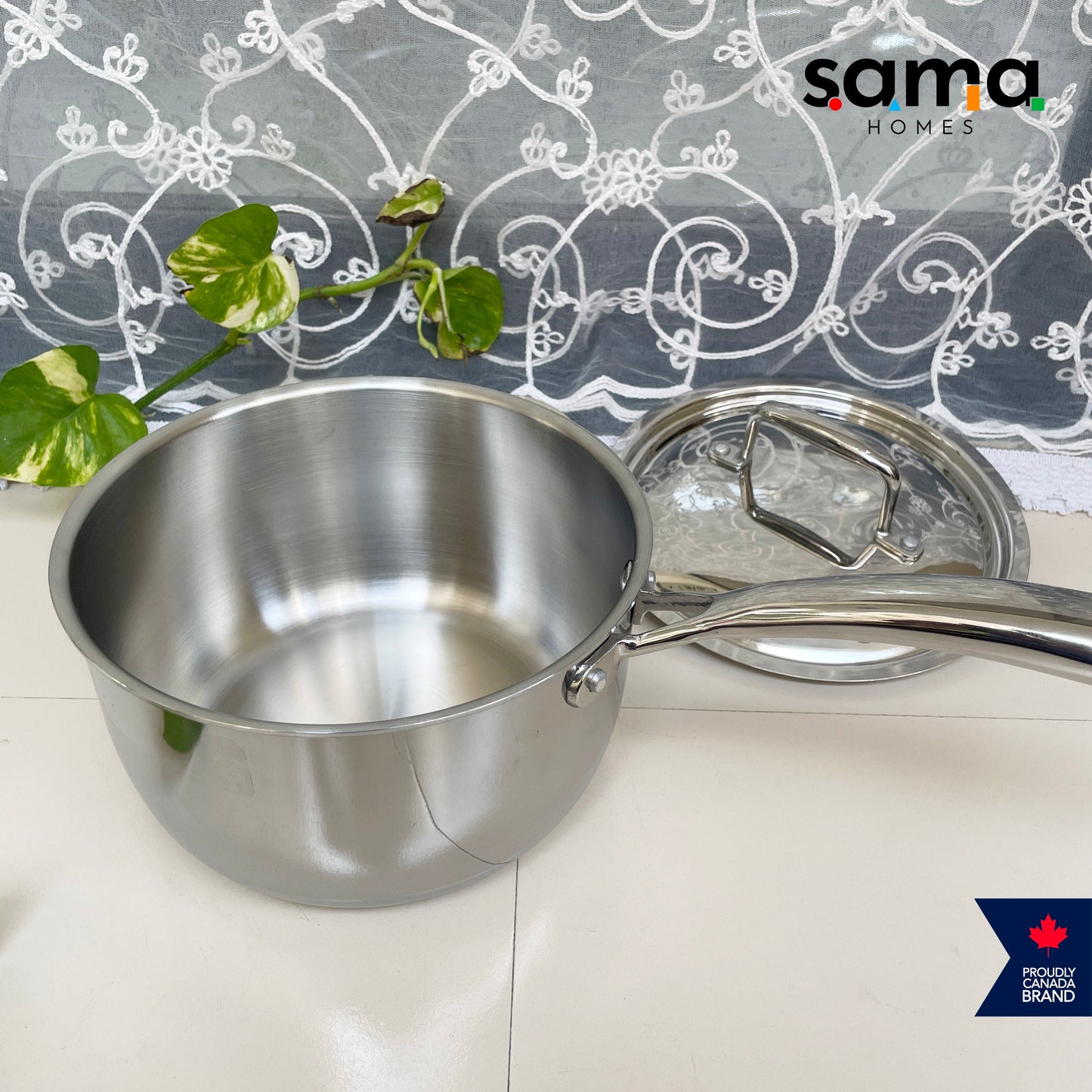 Stainless Steel Triply Sauce Pan with Lid | Premium Cookware