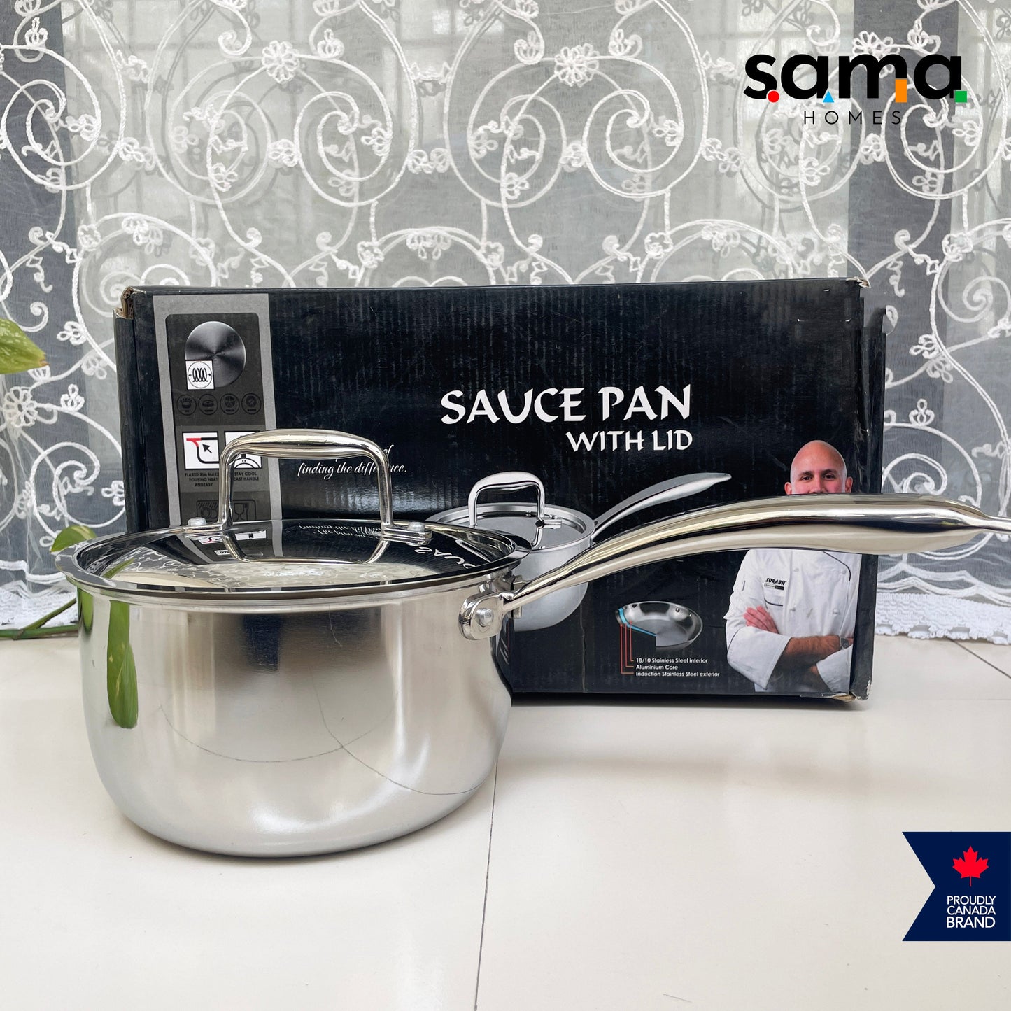 Stainless Steel Triply Sauce Pan with Lid | Premium Cookware