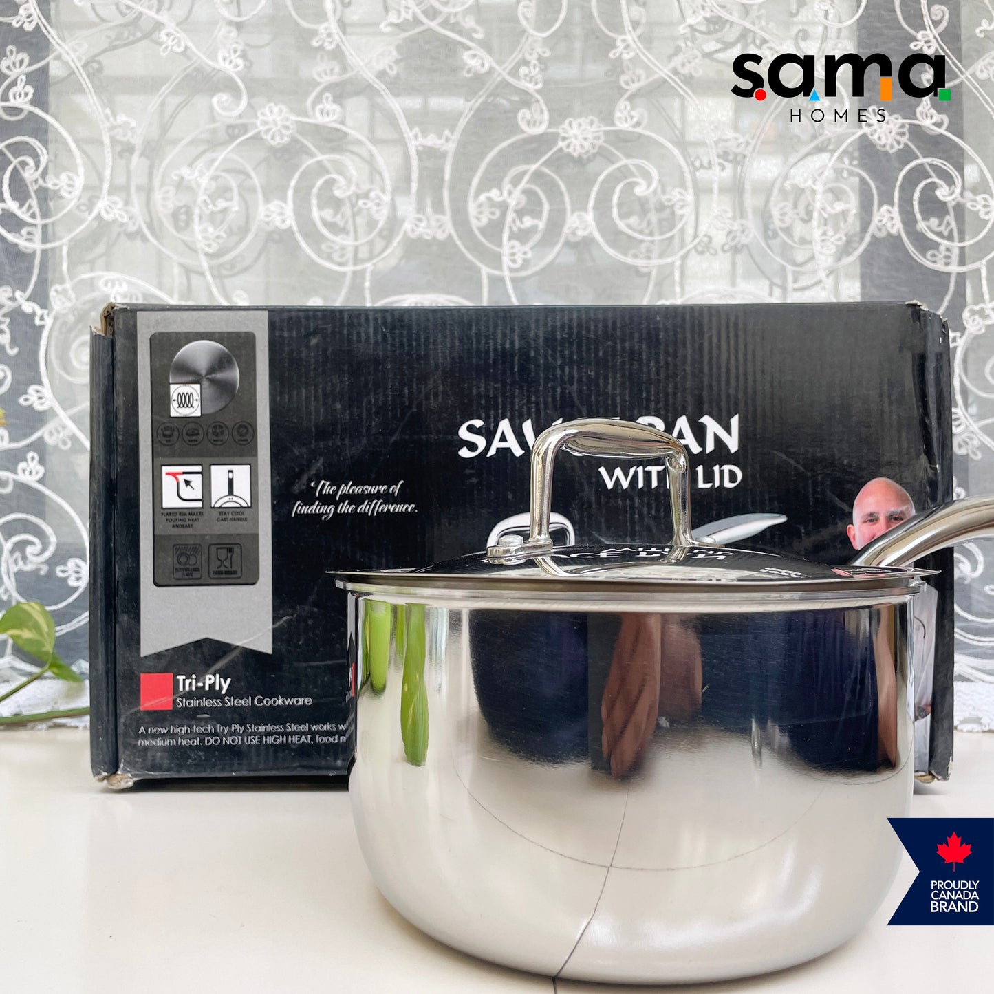 Stainless Steel Triply Sauce Pan with Lid | Premium Cookware
