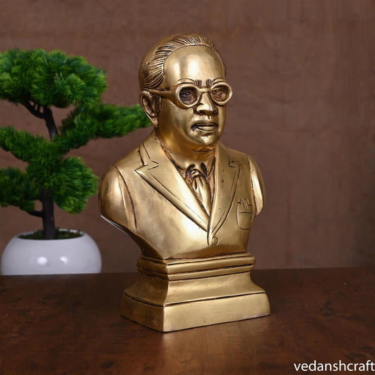 Brass Bhimrao Ambedkar Bust Statue (11 Inch)