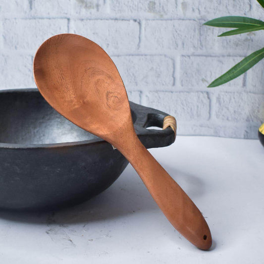 Neem Wood Ladle-Rice Ladle (Round)