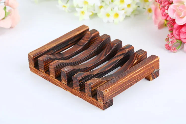 Soap Box Natural Bamboo Dishes Bath Soap Holder Bamboo Case Tray Wooden Prevent Mildew Drain Box Bathroom Washroom Tools