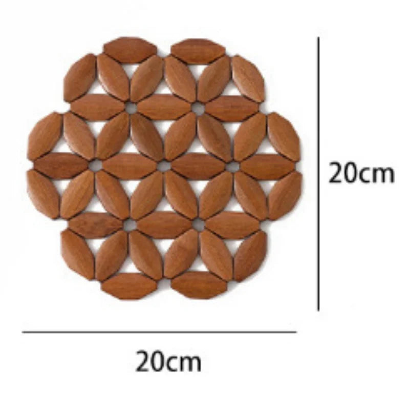 Bamboo Coaster Square Round Household Casserole Mat Heat Insulation Waterproof Non-slip Cup Home and Decoration Kitchen Utensils