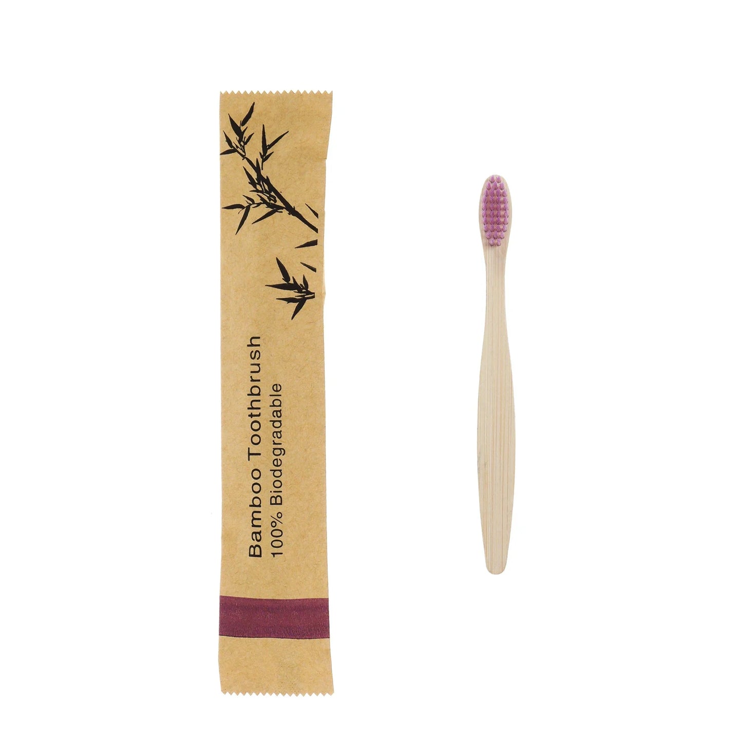 50/100Pcs Bamboo Children's Soft Bristled Toothbrush is Naturally Biodegradable And Reduces Plastic Waste,Making It Very Suitabl