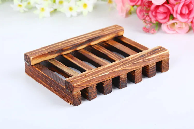 Soap Box Natural Bamboo Dishes Bath Soap Holder Bamboo Case Tray Wooden Prevent Mildew Drain Box Bathroom Washroom Tools