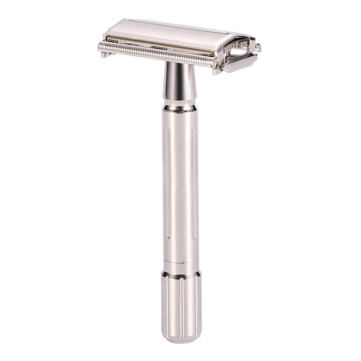 Premium Men's Classic Safety Razor Set – Folding Double Edge Shaver with 5 Titanium-Coated Blades | Professional Barber Tool for Face & Body
