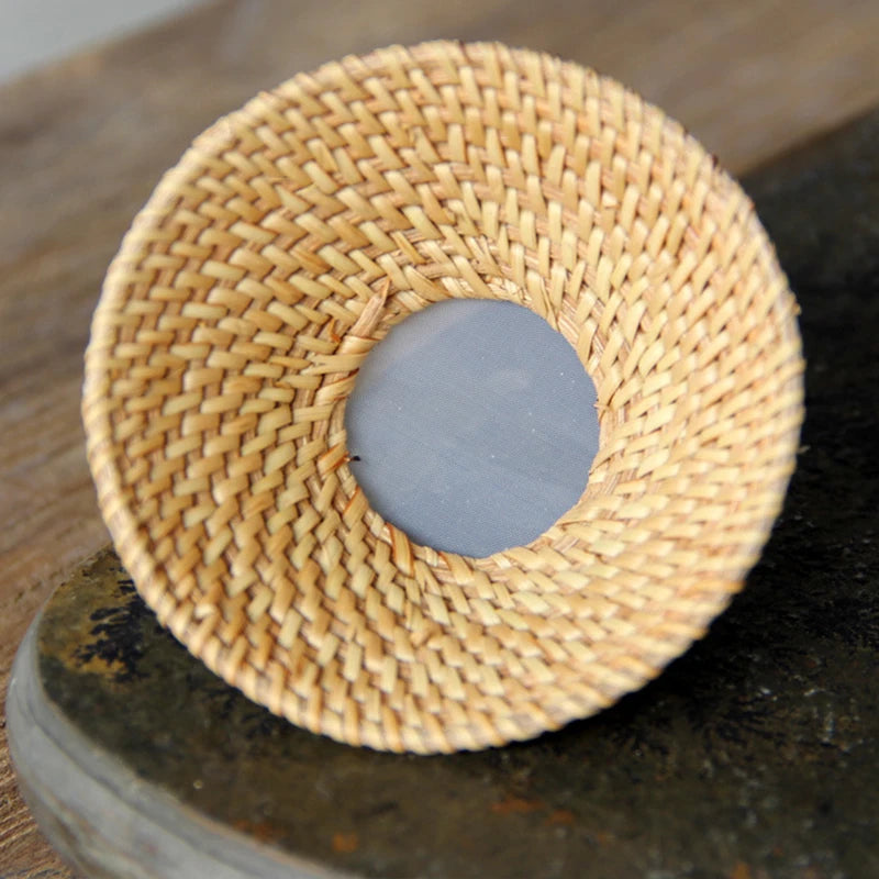 Bamboo Tea Strainer Traditional Kung Fu Tea Ceremony Utensils Japanese Rattan Wooden Tea Leaves Funnel Home Kitchen Sieving Tool