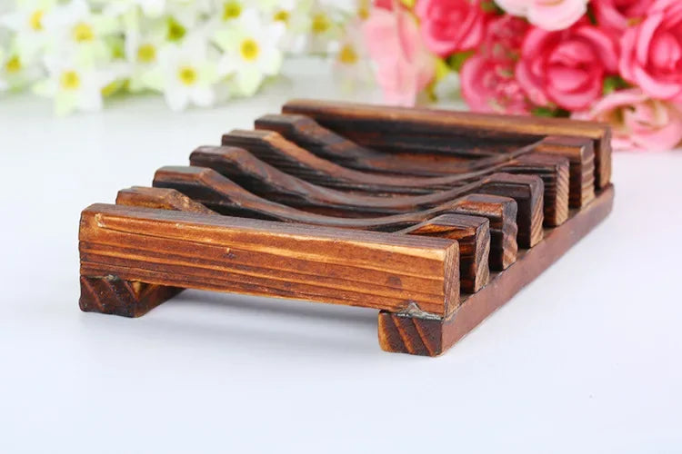 Soap Box Natural Bamboo Dishes Bath Soap Holder Bamboo Case Tray Wooden Prevent Mildew Drain Box Bathroom Washroom Tools