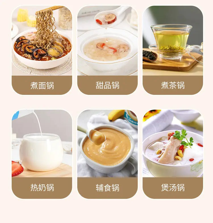 Japanese Style Milk Pot 14cm Non Stick Single Handle Cooking Pots Pure Iron Flat Bottomed Noodle Complementary Food Small Pot