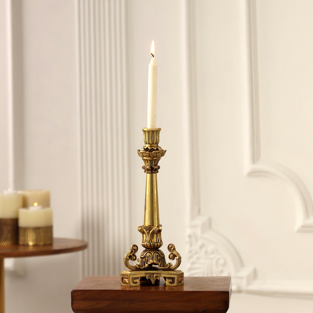 Brass Candle Stand Holder (10.9 Inch)