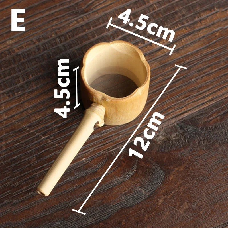 Bamboo Tea Strainer Traditional Kung Fu Tea Ceremony Utensils Japanese Rattan Wooden Tea Leaves Funnel Home Kitchen Sieving Tool