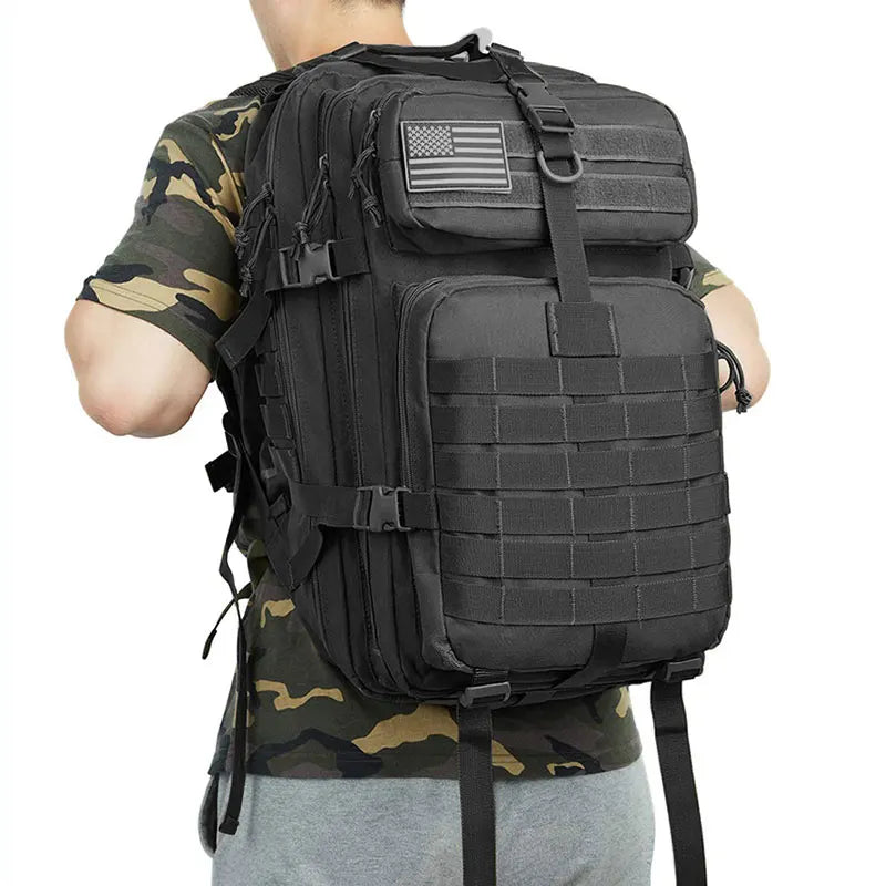 Large Capacity Waterproof Tactical Backpack for Men, 3P Softback, Outdoor Bug Rucksack, Hiking, Camping, Hunting Bags, 50L
