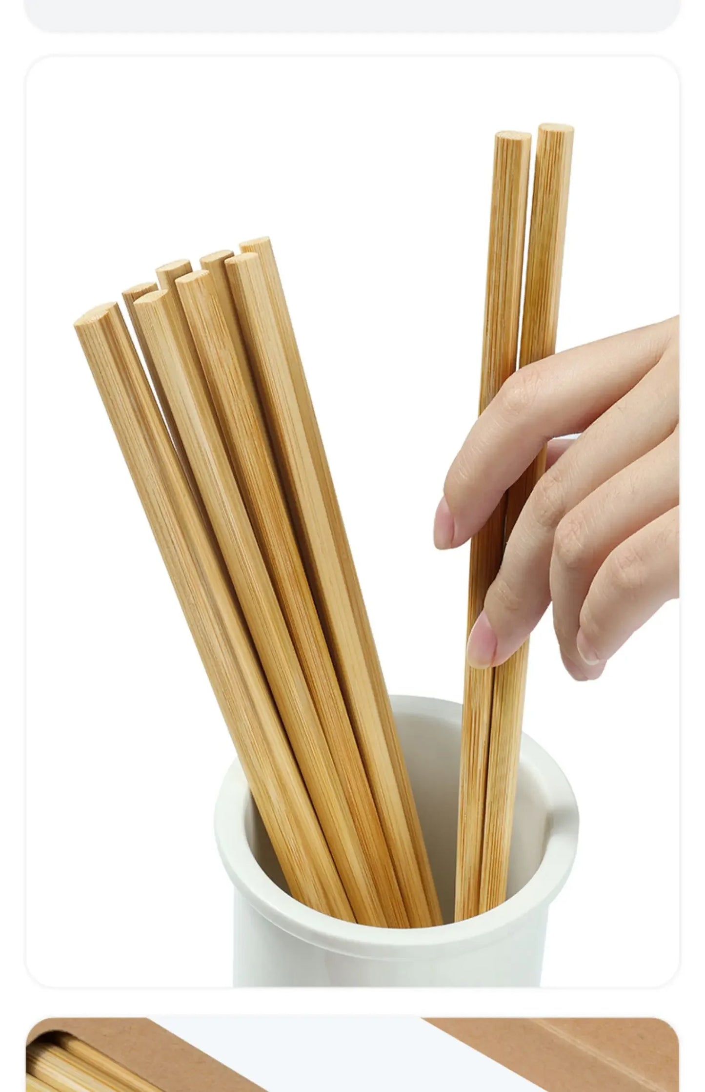 5/10 Pairs Chinese Bamboo Chopsticks,Unpainted, Wax Free, Mold Proof, Anti Slip,Japanese Kitchen Utensils Bamboo Chopsticks Set