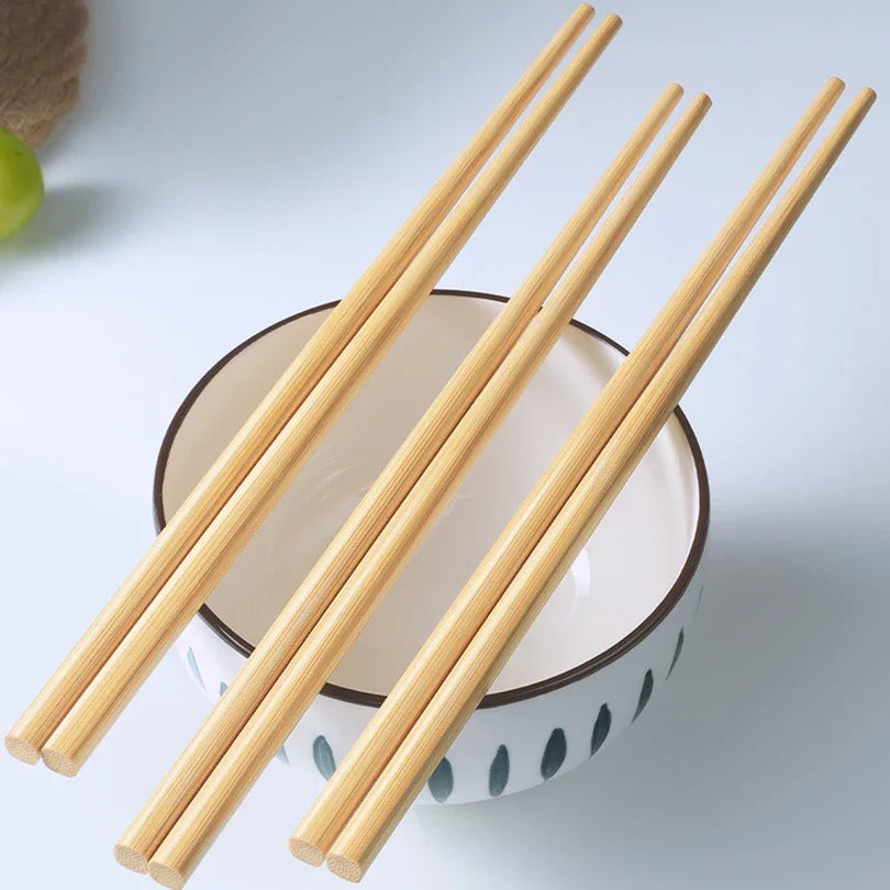 5/10 Pairs Chinese Bamboo Chopsticks,Unpainted, Wax Free, Mold Proof, Anti Slip,Japanese Kitchen Utensils Bamboo Chopsticks Set