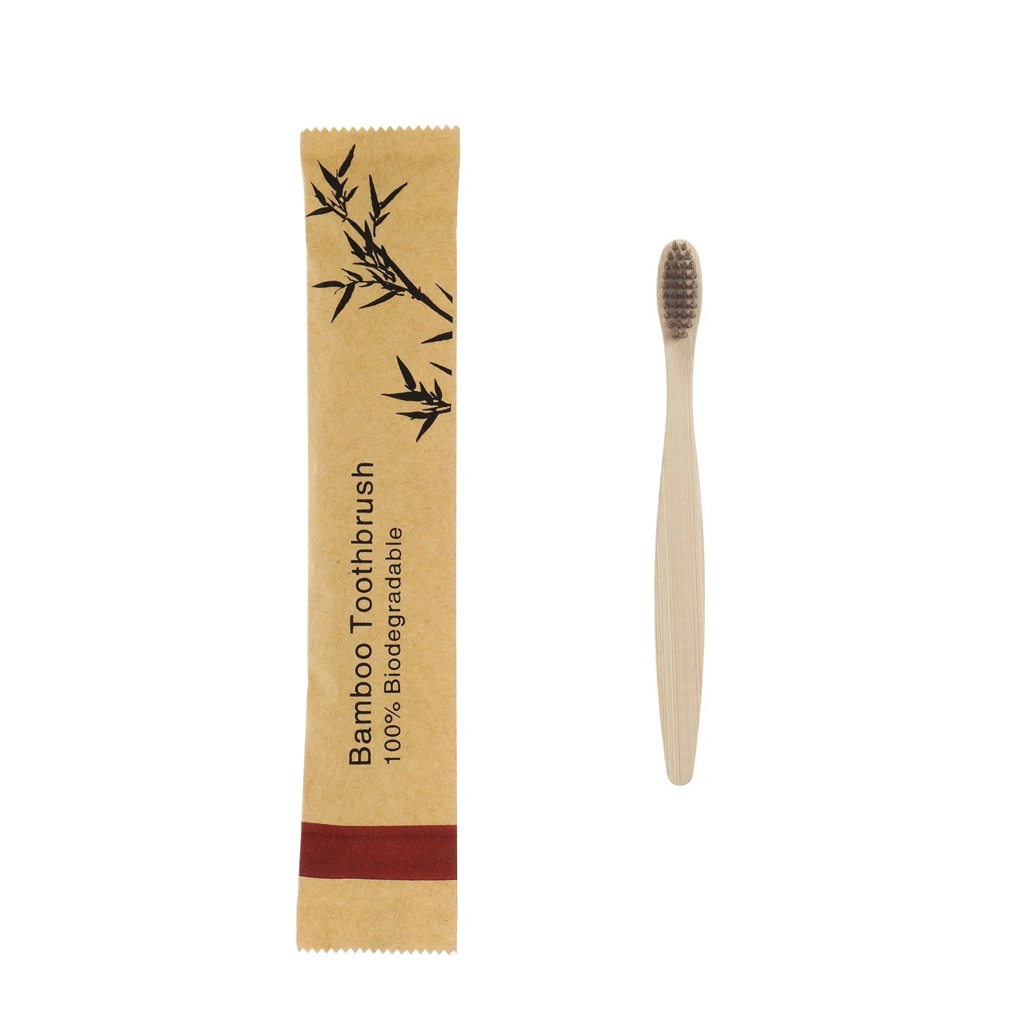 50/100Pcs Bamboo Children's Soft Bristled Toothbrush is Naturally Biodegradable And Reduces Plastic Waste,Making It Very Suitabl