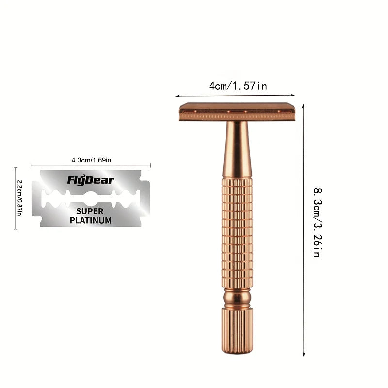 Premium Double Edge Safety Razor – CNC Machined Stainless Steel Shaver | Traditional Manual Men’s Shaving Razor | Eco-Friendly Gift for Men & Fathers