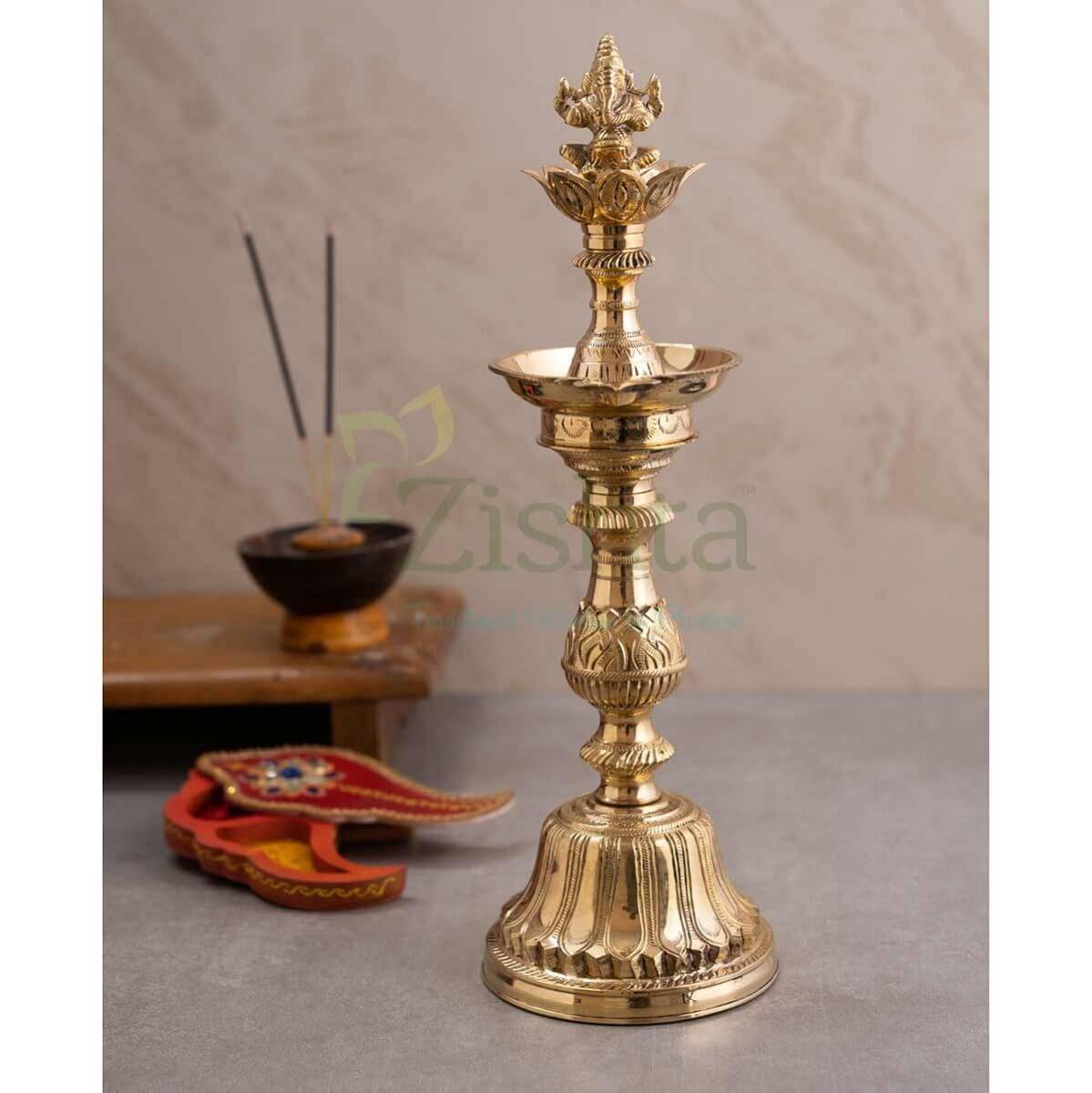 Traditional Brass Kuthu Vilakku (lamp): Ega Vilakku