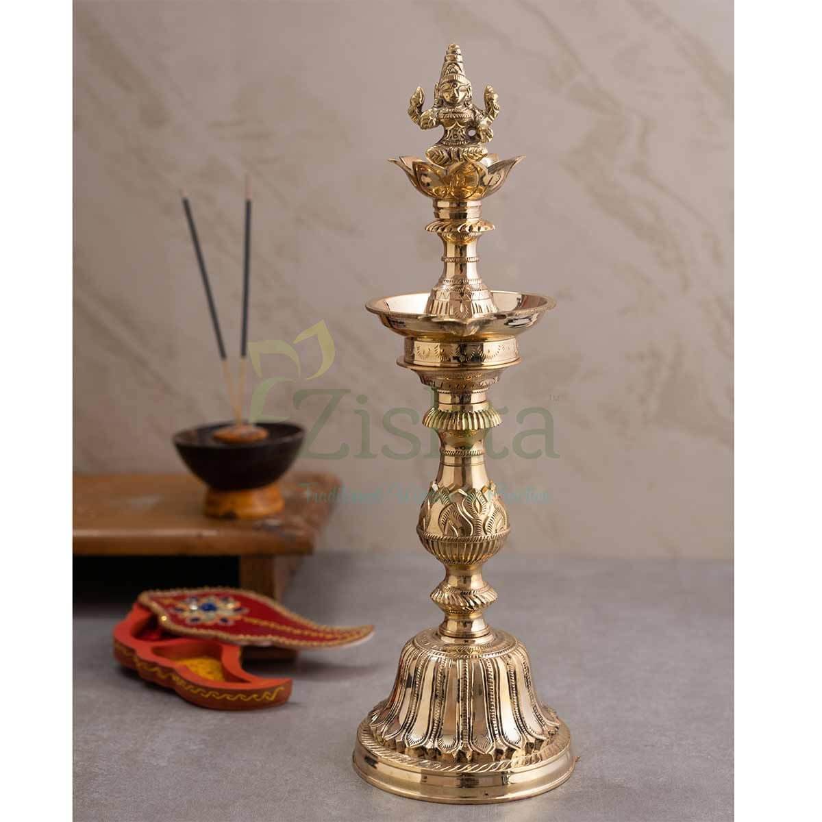 Traditional Brass Kuthu Vilakku (lamp): Ega Vilakku