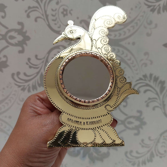 Aranmula Peacock Mirror (Kannadi) with Stand