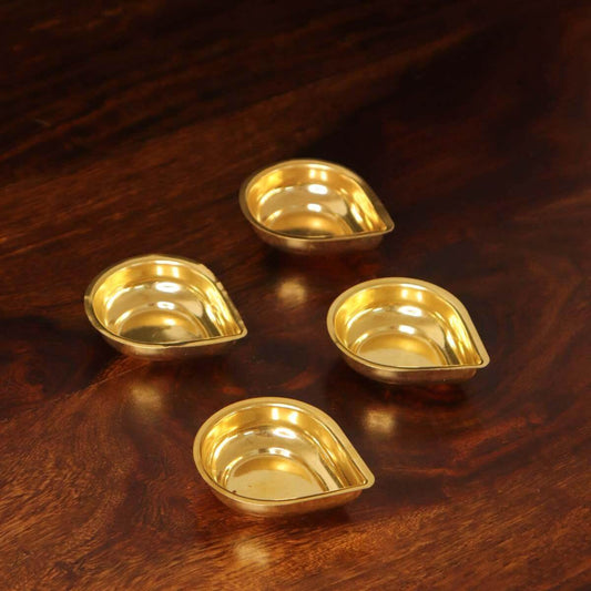 Brass Agal Vilakku Diya Set Of 4 | Traditional navratri diwali gift