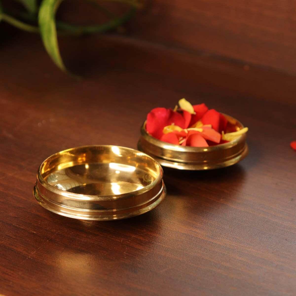 Brass Mini Decor Uruli Set Of 4 |A cherished navratri and diwali gift