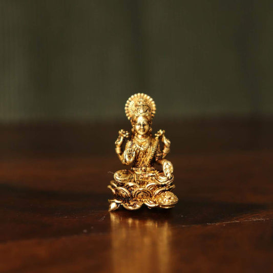 Brass Mini Lakshmi Idol Polished