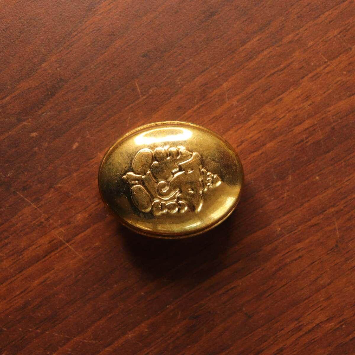 Brass Sindoor Dibbi Oval Set Of 4 | Haldi kumkum box for gifting