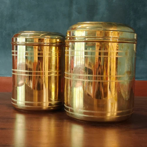 Brass Storage Containers: 4-5 kgs Capacity