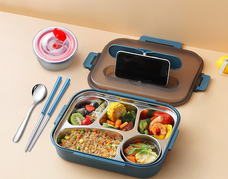 304 Stainless Steel Lunch Box, Fresh-keeping Box With Soup Cup, Insulated Lunch Box