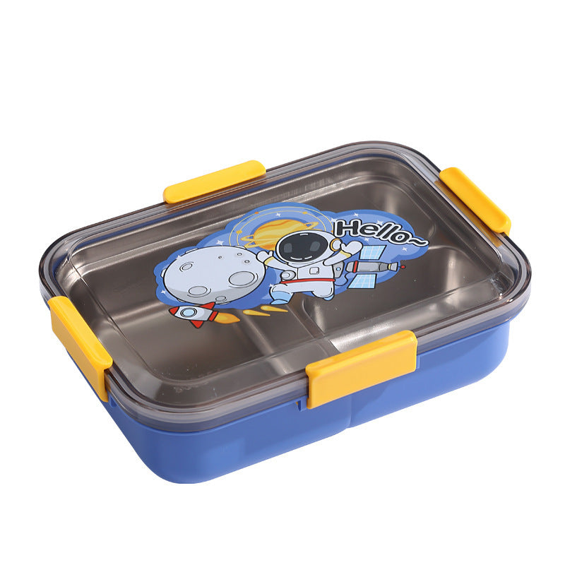 304 Stainless Steel Lunch Box Students Divided Into Lunch Box Three Grids