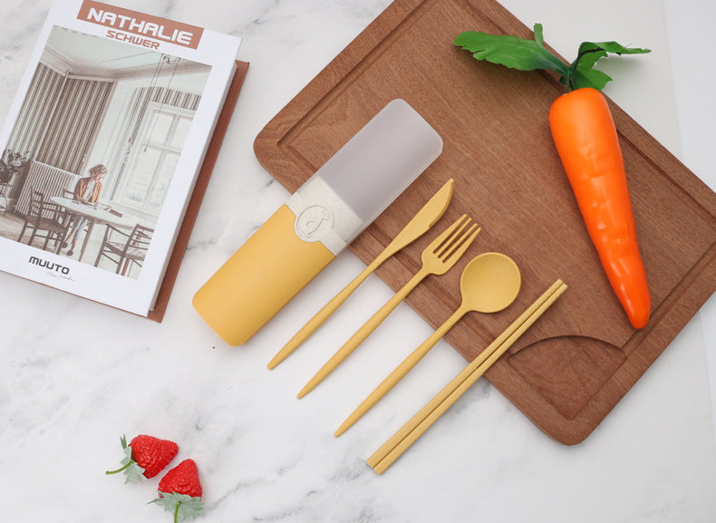 Cutlery Knife Fork Spoon Chopsticks Set Storage Box Five Piece Set