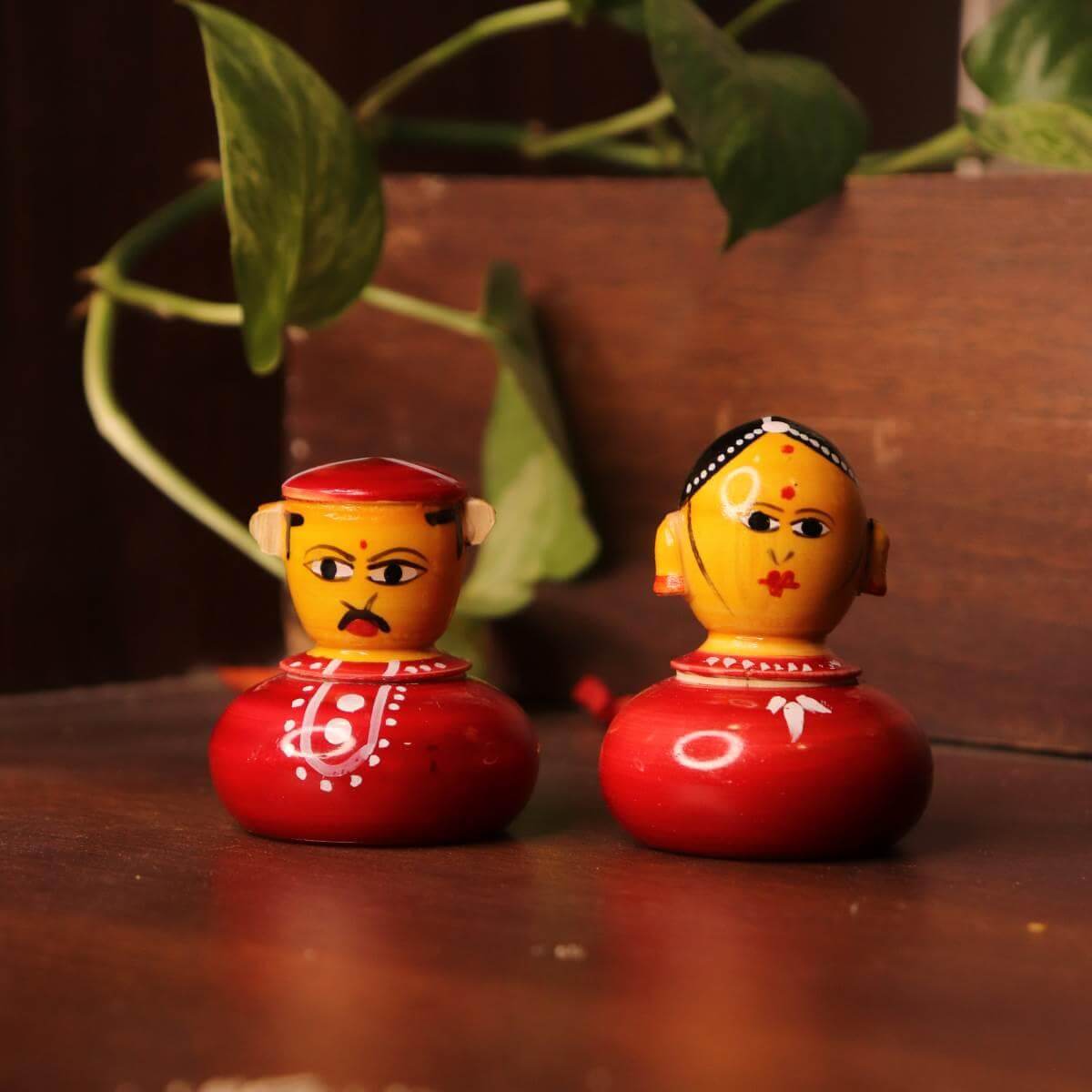 Etikoppaka Raja Rani Haldi kumkum box Set Of 4 | A perfect navratri gift