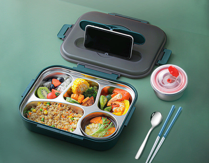 304 Stainless Steel Lunch Box, Fresh-keeping Box With Soup Cup, Insulated Lunch Box