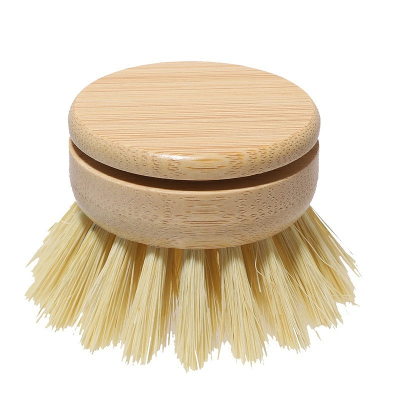 Simple wood handle pot brush