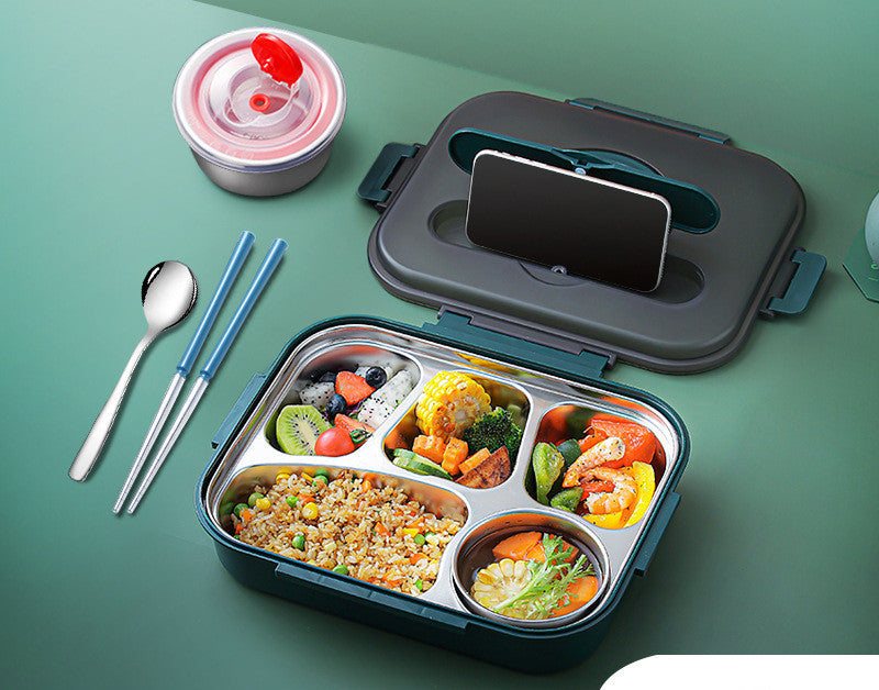 304 Stainless Steel Lunch Box, Fresh-keeping Box With Soup Cup, Insulated Lunch Box