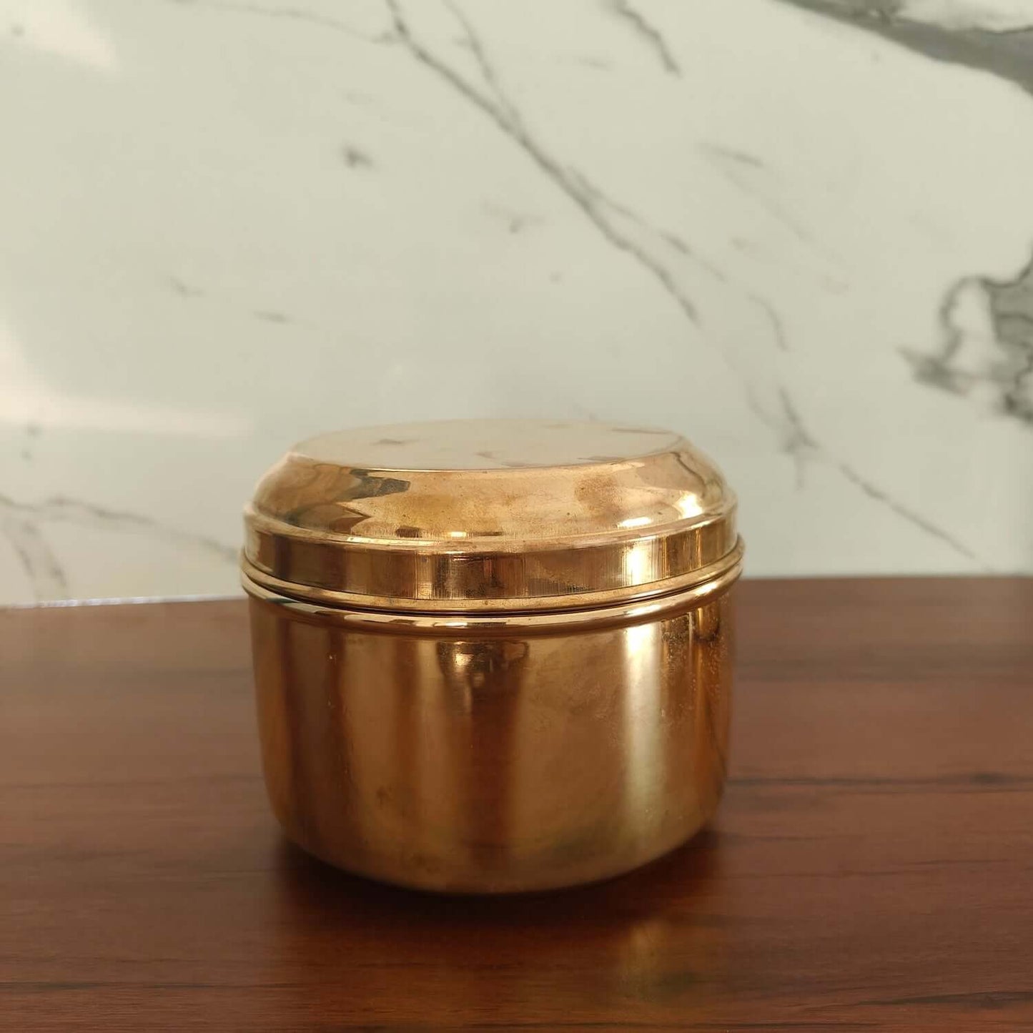 Brass Storage Tiffin Box Containers (With tin Coating)